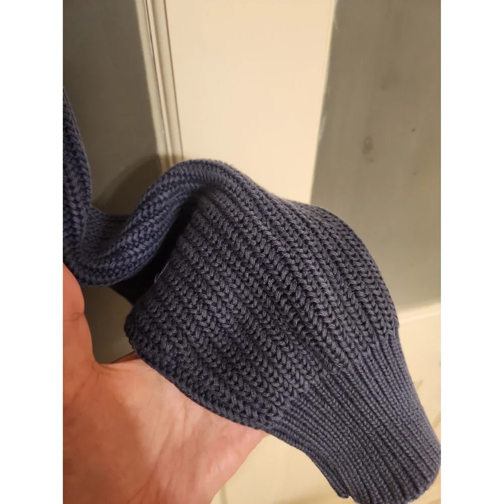 LL Bean Men's Vintage Blue Full-Zip Sweater Size M